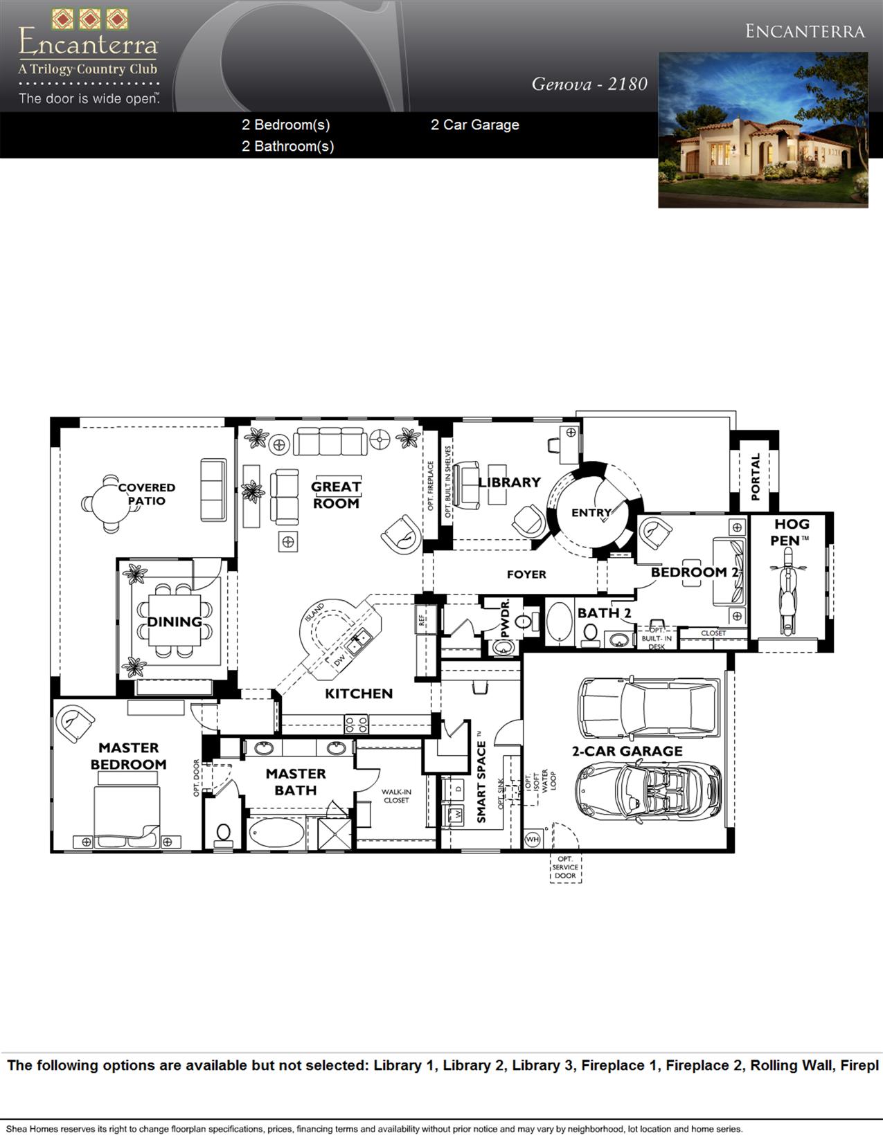 Genova Floor Plan at Encanterra Country Club New Homes by