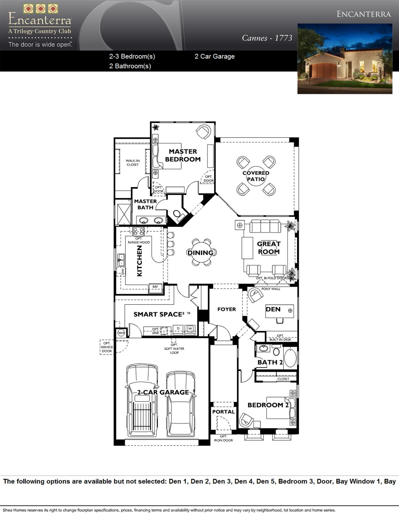 Cannes Floor Plan at Encanterra Country Club New Homes by